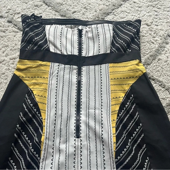 Helmut Lang Black and Yellow Mini Dress - Picture 6 of 8
